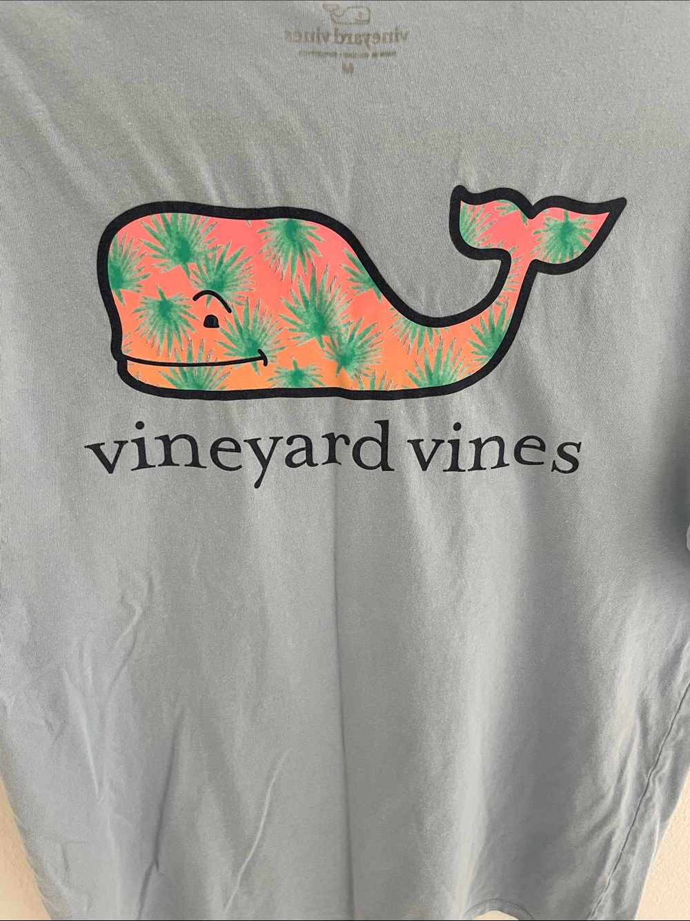 Vineyard Vines Light Blue Short Sleeve Pocket Tee with Whale Logo